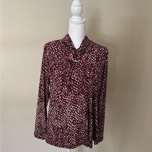 NWT Women’s Liz Claiborne Patterned Top